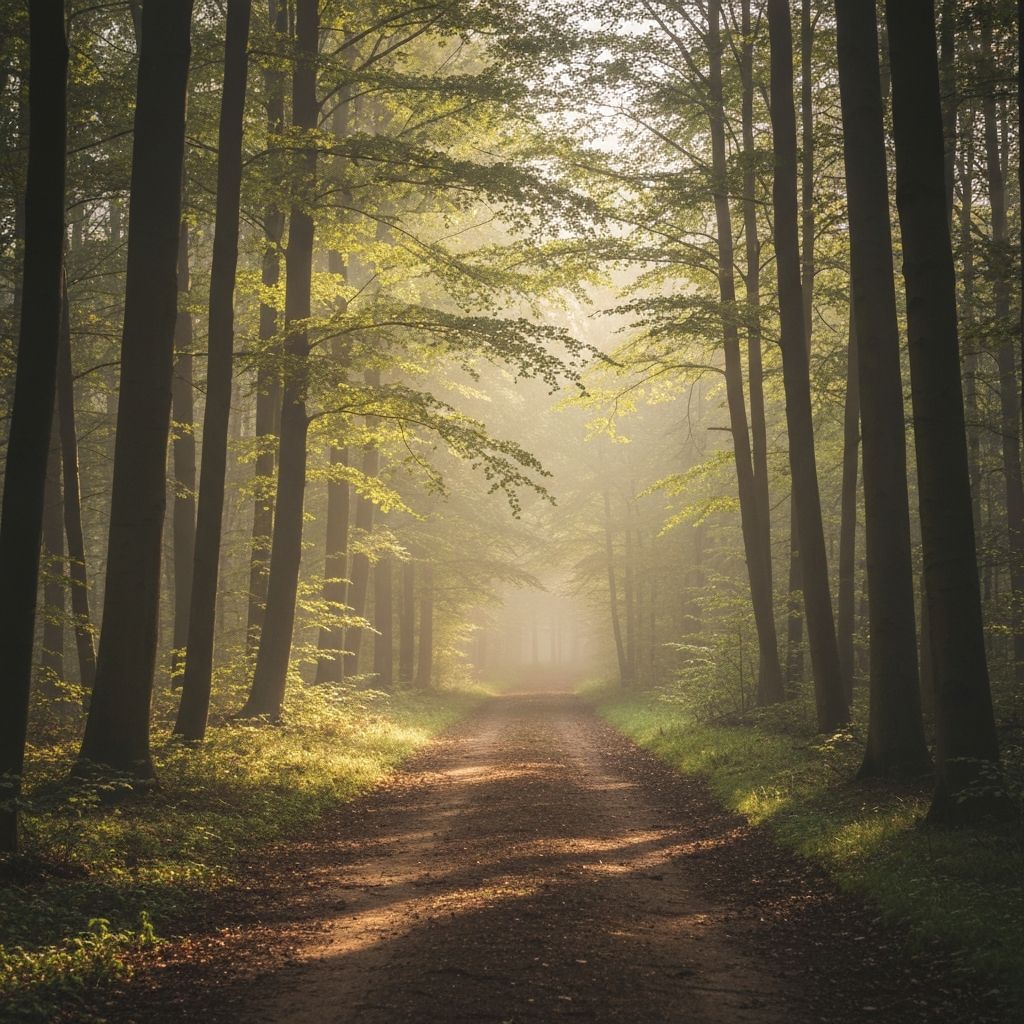 Ein ruhiger Waldweg